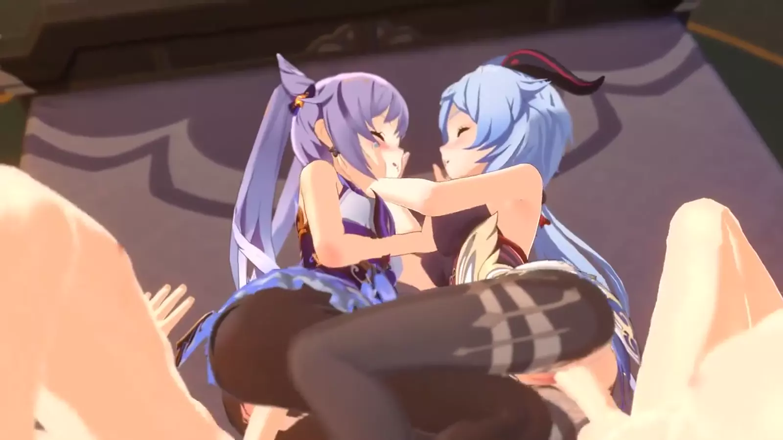 Two twin futa girls engaging in familiar acts